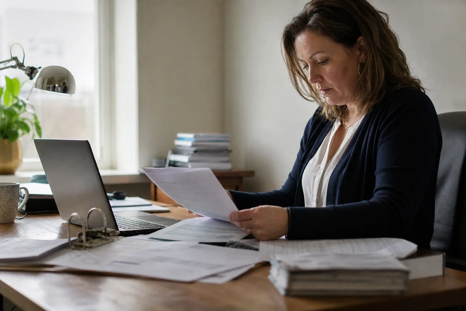 Administratief werk op een klein Nederlands kantoor. Beeld bij het artikel: In welke vijf stappen ga je van een vriendelijke attendering naar een formele aanmaning?